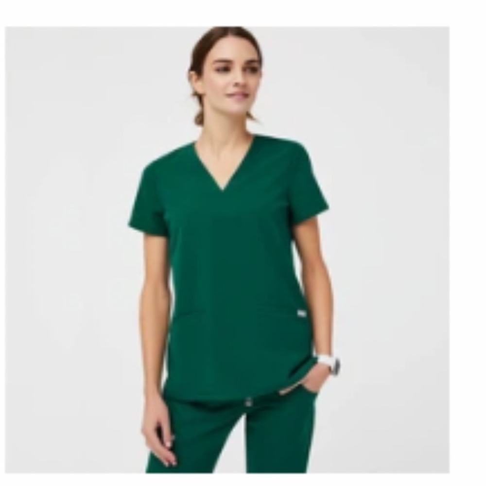 Hunter green fig scrubs